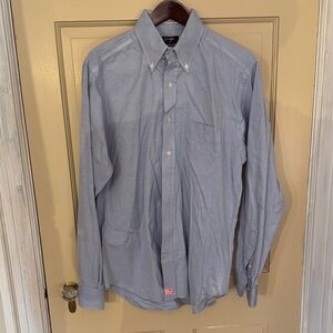 Gitman Brothers Light Blue Casual Dress Shirt Button Down Collar NICE